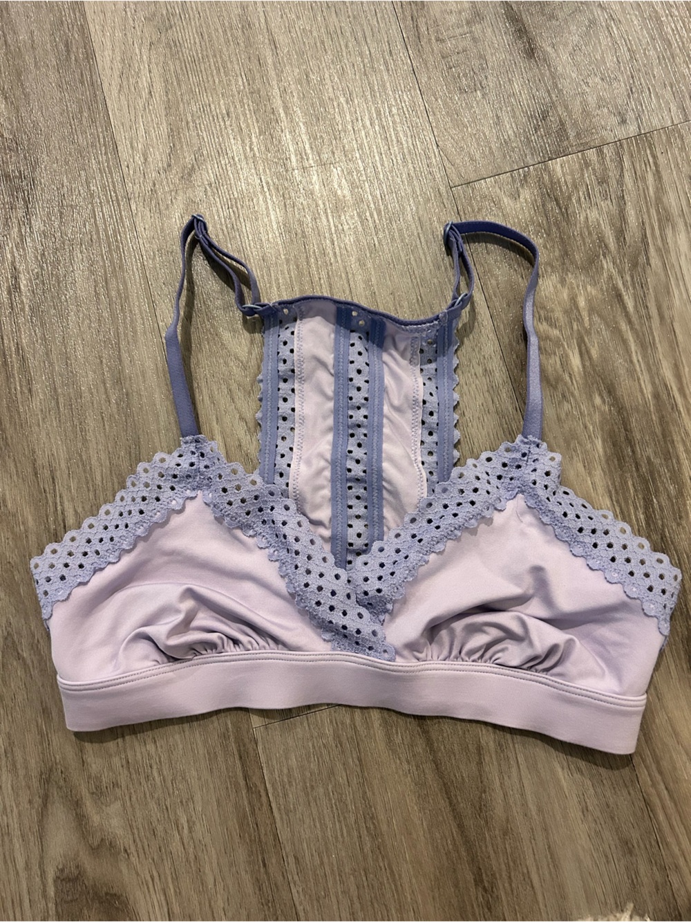 Lavender Lace-Trim Bralette